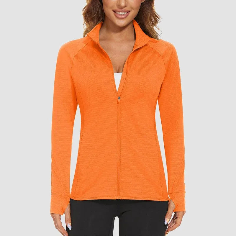 Women's Running Lightweight Jacket with Zip-Up