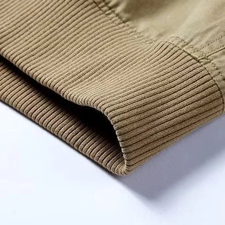 Men’s Casual Ribbed Jacket with Zip Closure