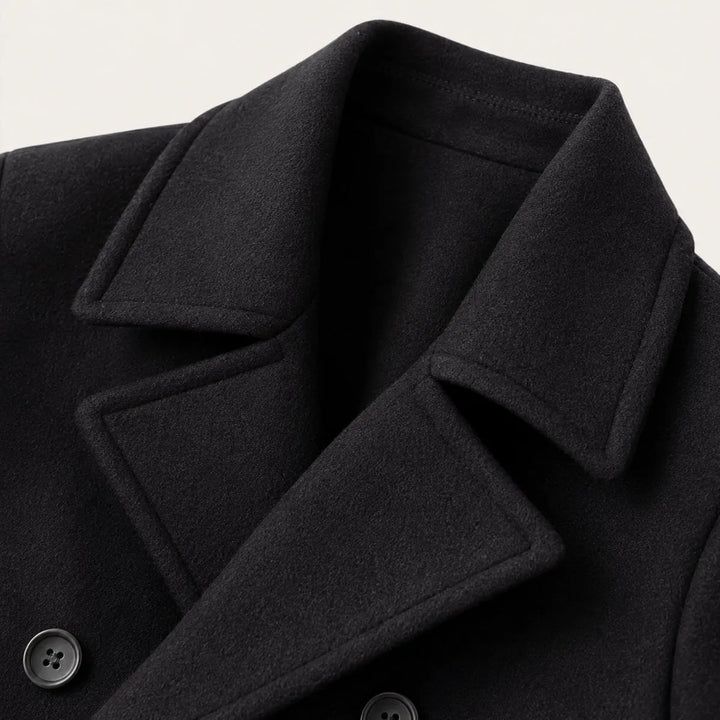Men’s Warm Lightweight Overcoat with Button Closure