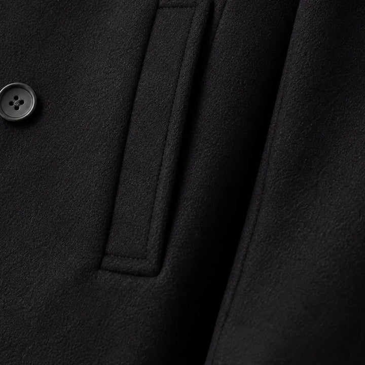 Men’s Warm Lightweight Overcoat with Button Closure