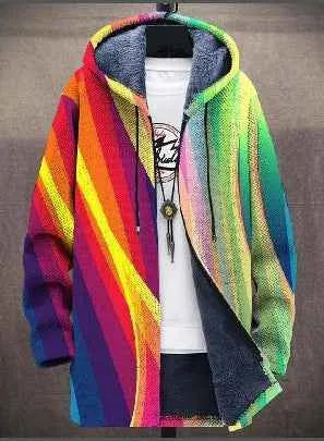 Printed Fleece Jacket with Zipper