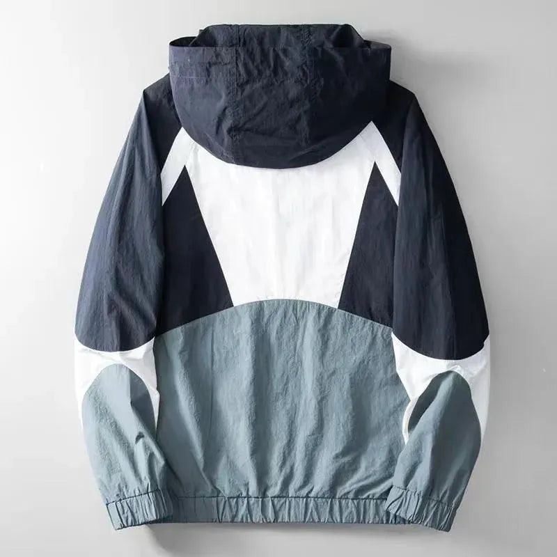 Waterproof Zip Up Rain Jacket with Hood