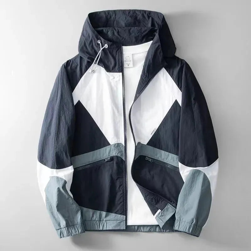 Waterproof Zip Up Rain Jacket with Hood