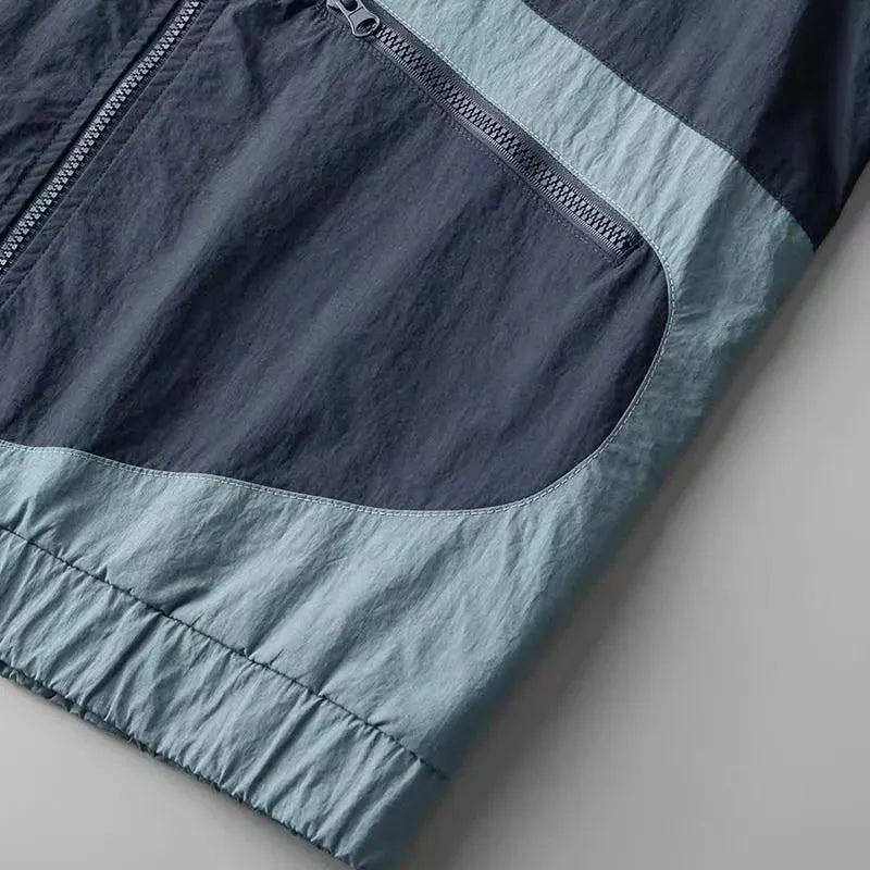 Waterproof Zip Up Rain Jacket with Hood