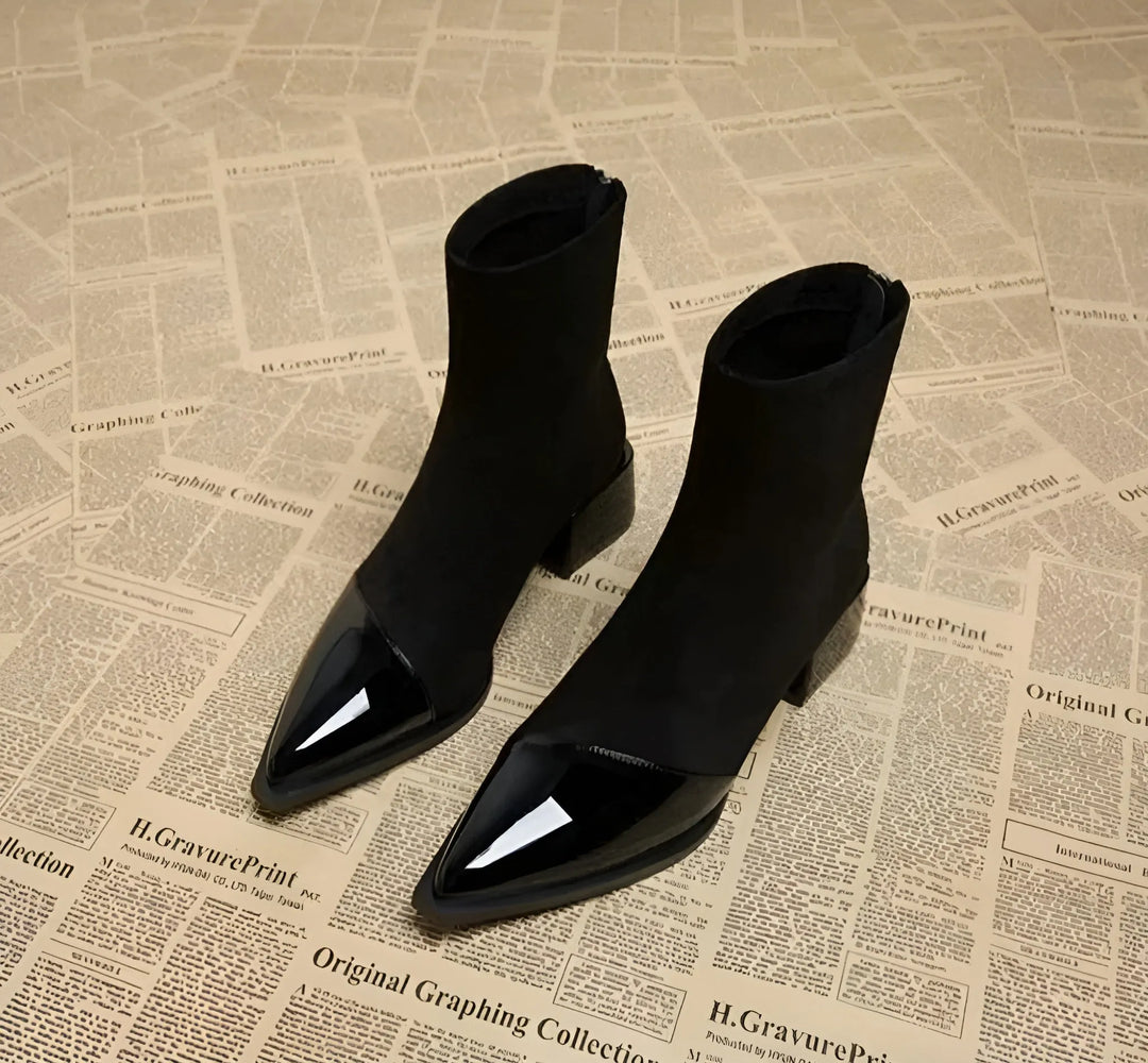 Women’s Block Heel Ankle Boots with Anti Slip Sole