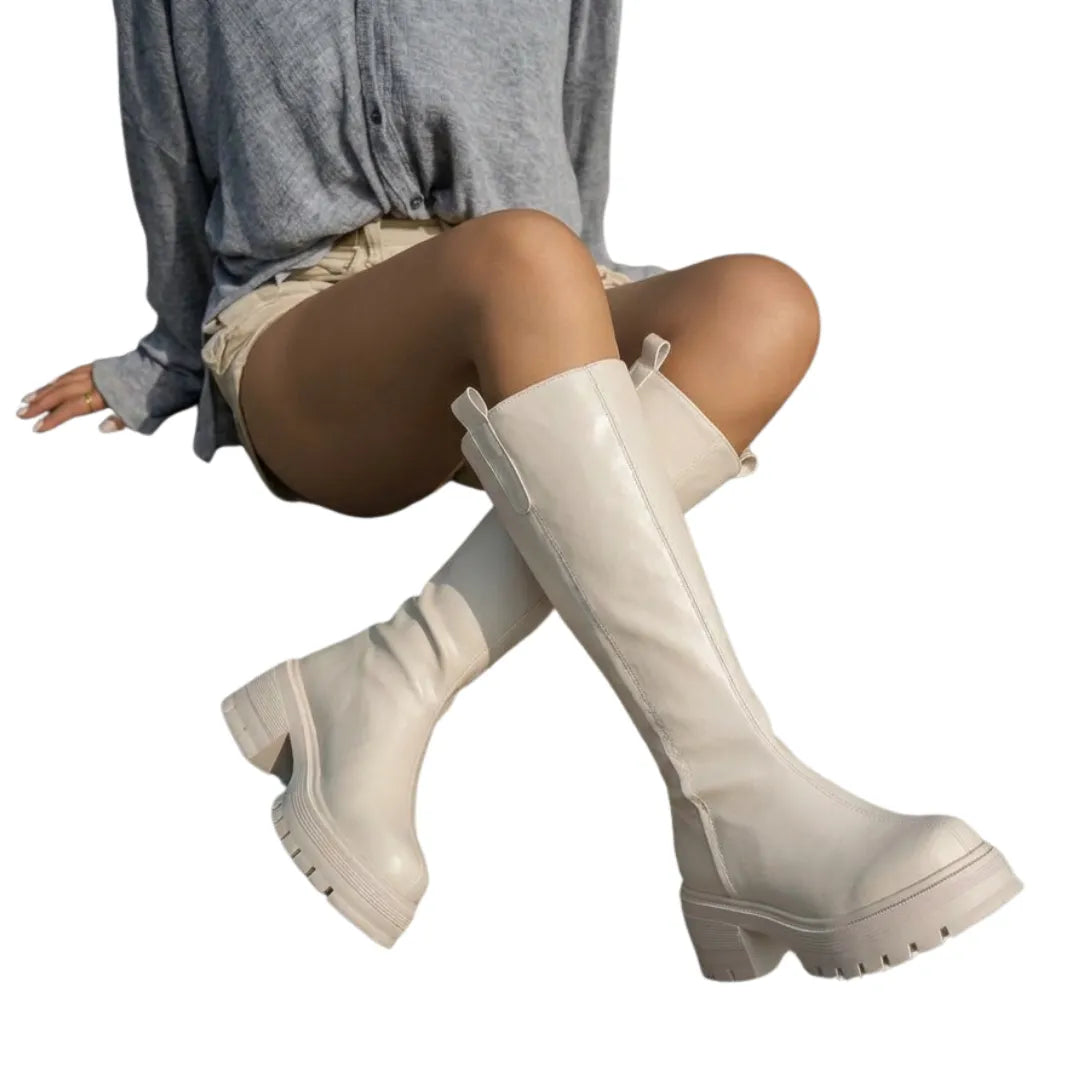 Women’s Block Heel Chunky Boots with Soft Lining