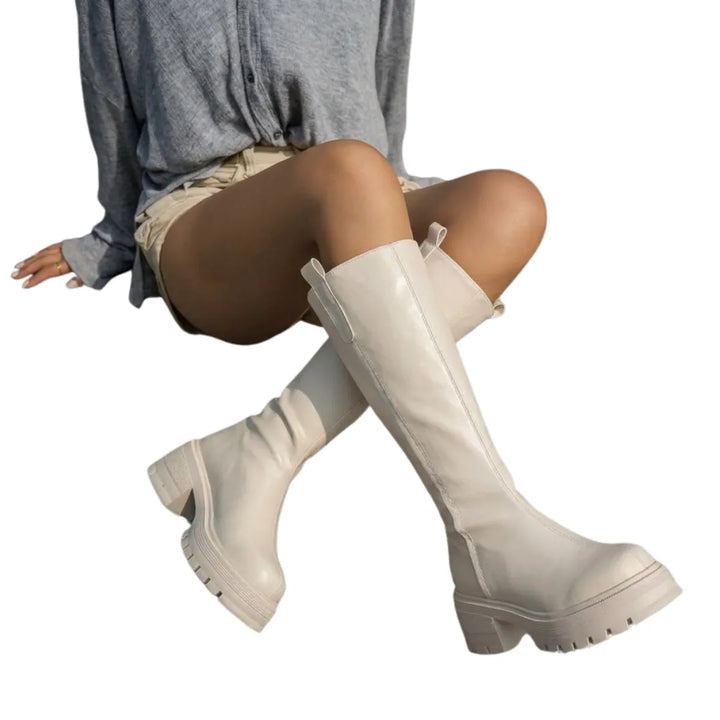 Women’s Block Heel Chunky Boots with Soft Lining