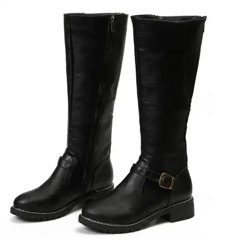 Women's Block Heel Knee High Boots with Non Slip Sole