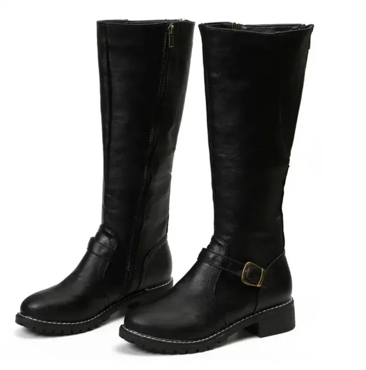 Women's Block Heel Knee High Boots with Non Slip Sole
