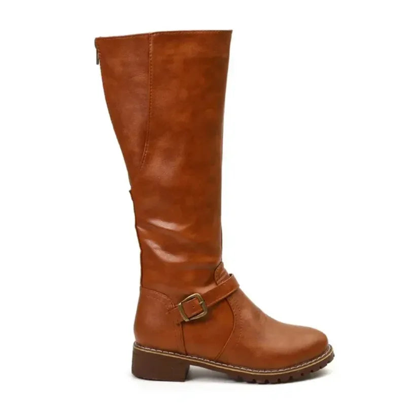 Women's Block Heel Knee High Boots with Non Slip Sole