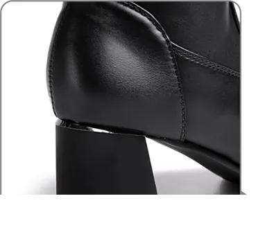 Women's Block Heel Knee High Boots with Warm lining