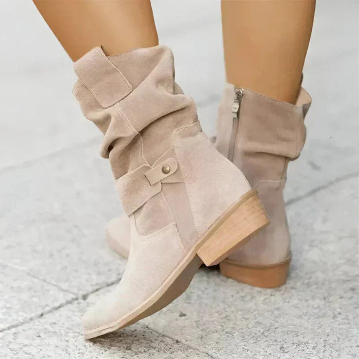 Women’s Block Heel Soft Boots with Arch Support