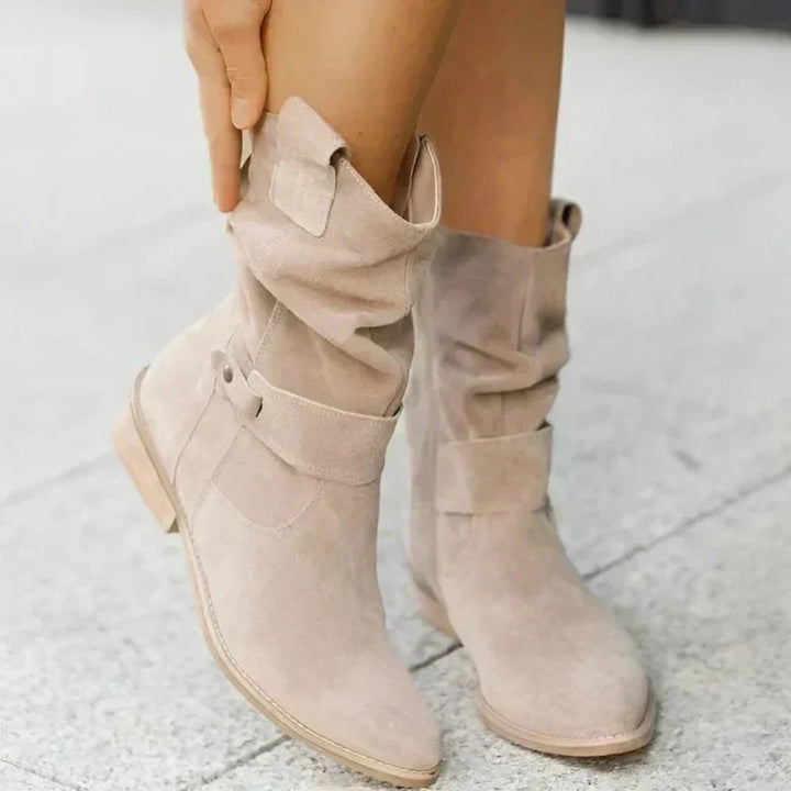 Women’s Block Heel Soft Boots with Arch Support