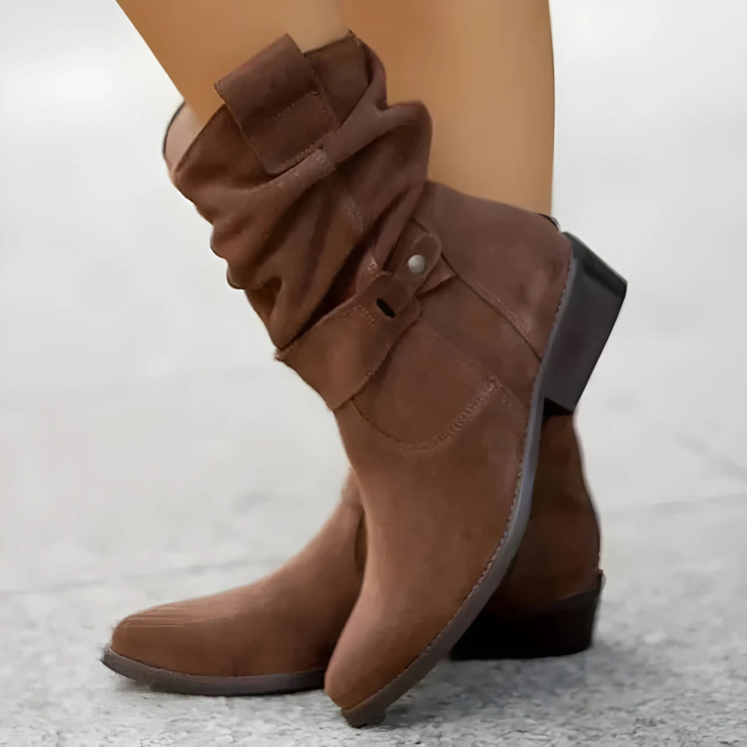 Women’s Block Heel Soft Boots with Arch Support