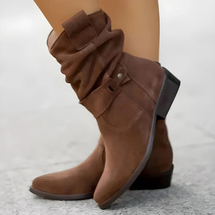 Women’s Block Heel Soft Boots with Arch Support