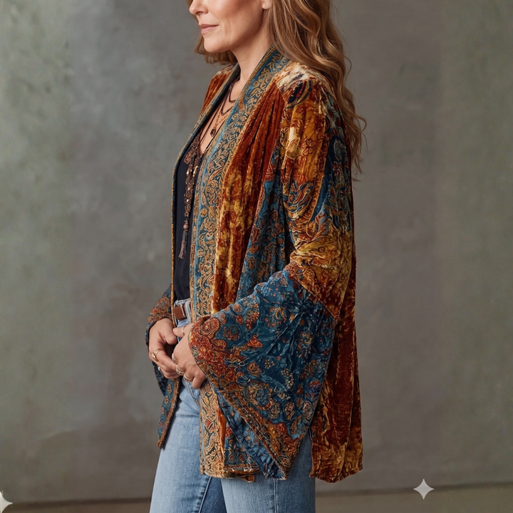Women’s Boho Lightweight Jacket with Open Front