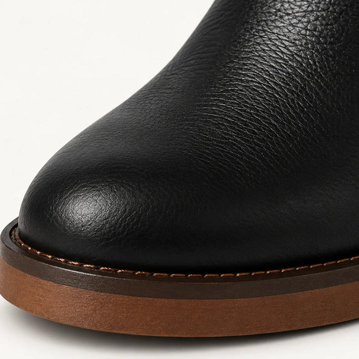 Women’s Casual Block Heel Boots with Side Zip