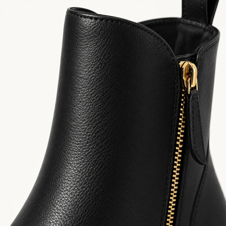Women’s Casual Block Heel Boots with Side Zip