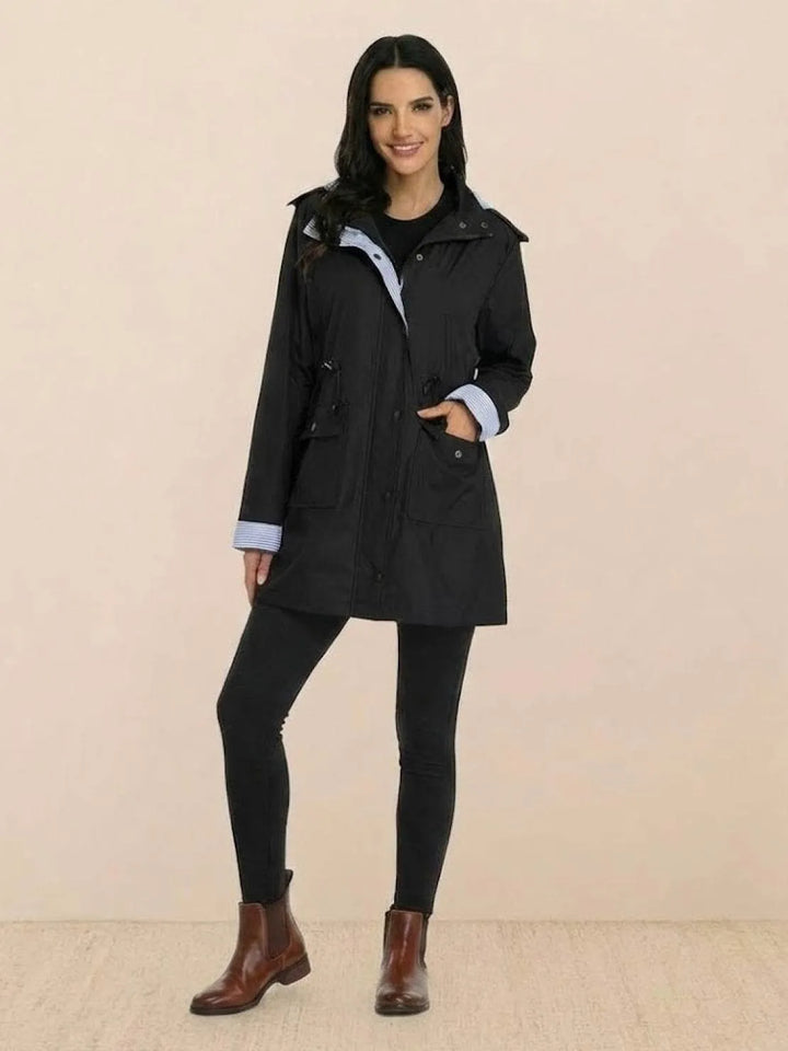 Women's Casual Hooded Jacket with Waterproof