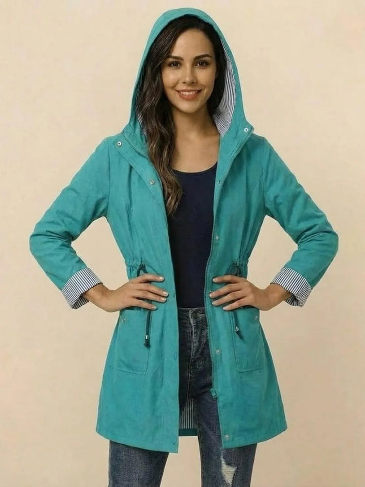 Women's Casual Hooded Jacket with Waterproof