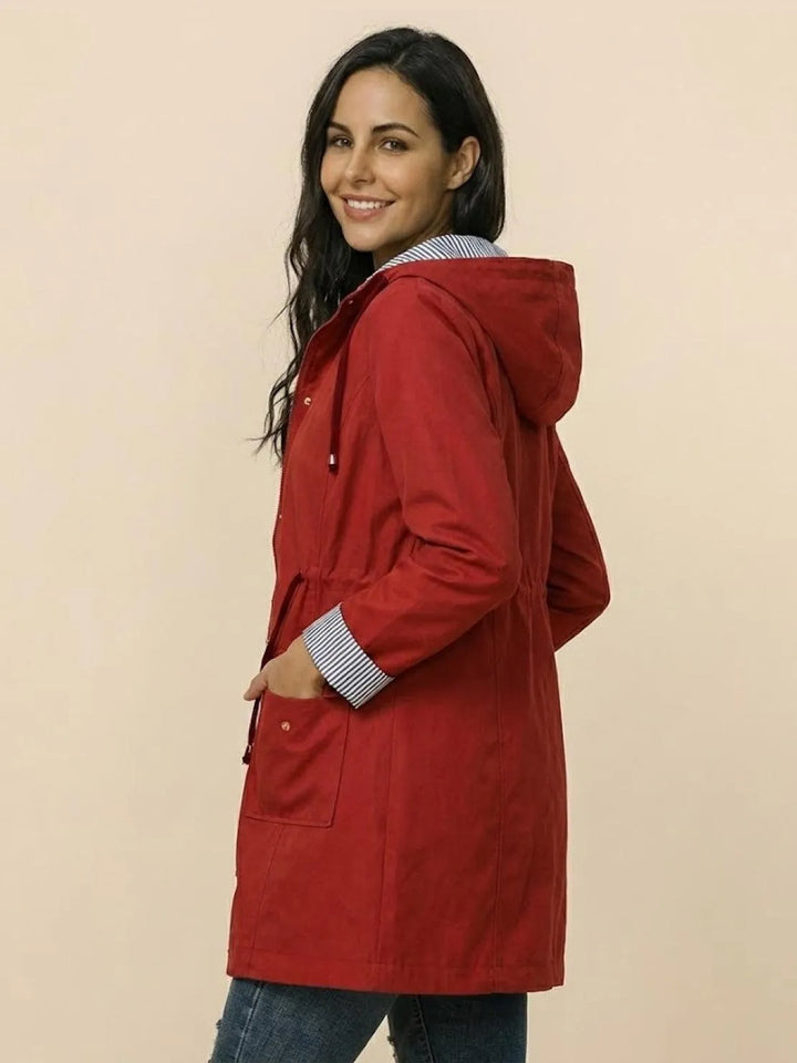 Women's Casual Hooded Jacket with Waterproof