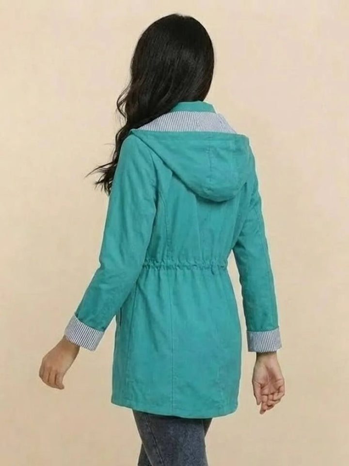 Women's Casual Hooded Jacket with Waterproof