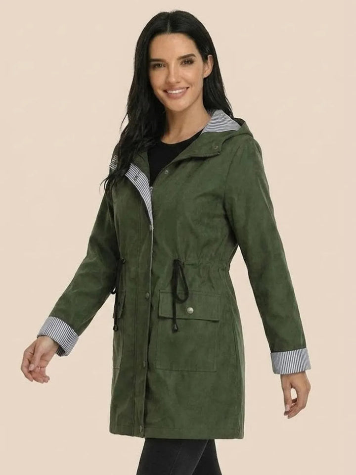 Women's Casual Hooded Jacket with Waterproof