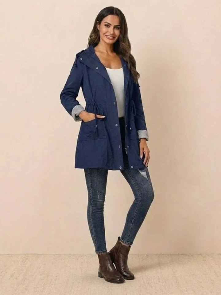 Women's Casual Hooded Jacket with Waterproof