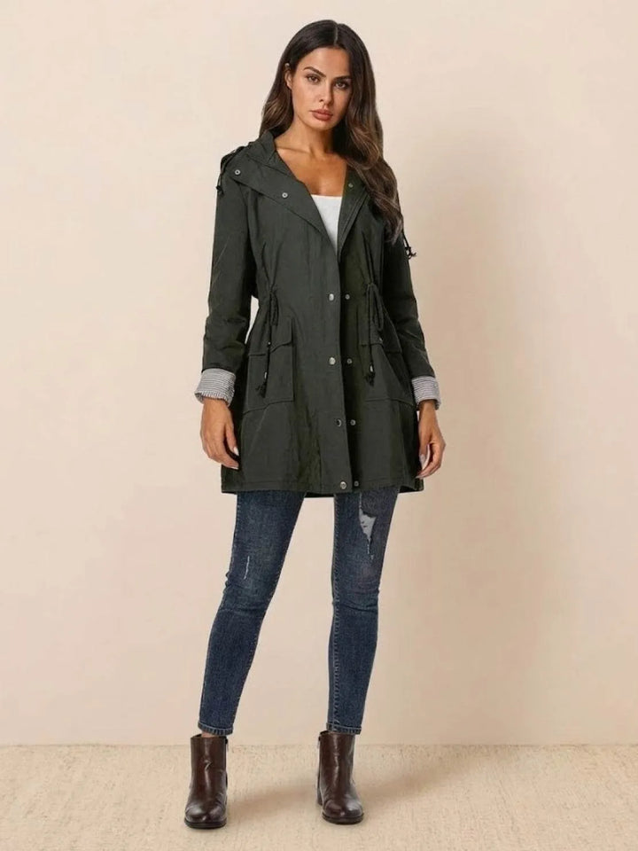 Women's Casual Hooded Jacket with Waterproof