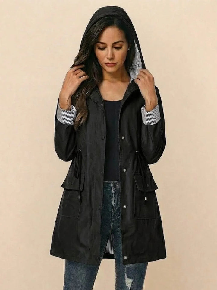 Women's Casual Hooded Jacket with Waterproof