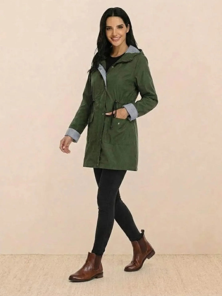 Women's Casual Hooded Jacket with Waterproof