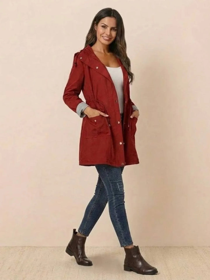 Women's Casual Hooded Jacket with Waterproof
