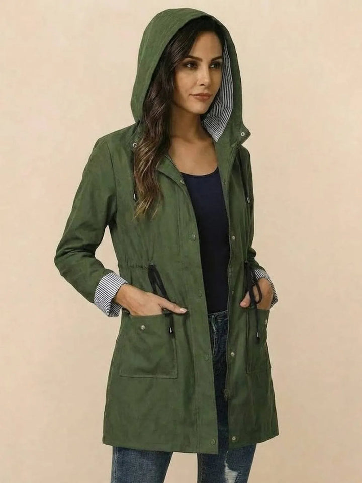 Women's Casual Hooded Jacket with Waterproof