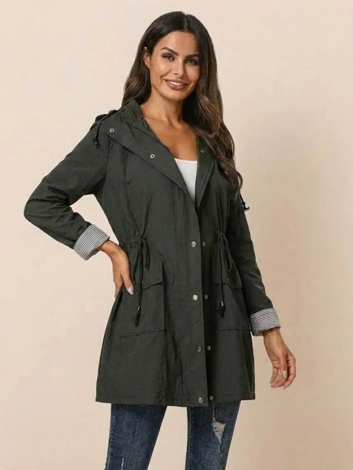 Women's Casual Hooded Jacket with Waterproof