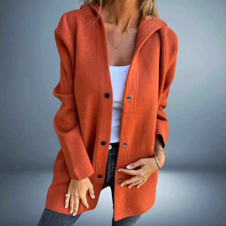 Women’s Casual Longline Coat with Hood