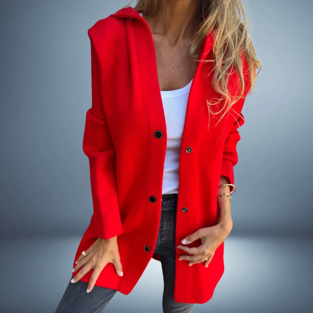 Women’s Casual Longline Coat with Hood