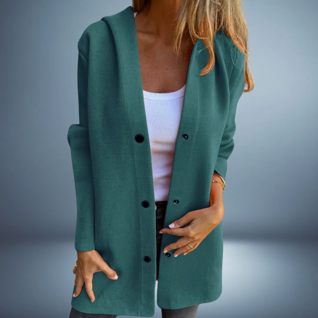 Women’s Casual Longline Coat with Hood