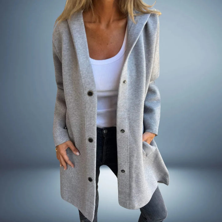 Women’s Casual Longline Coat with Hood