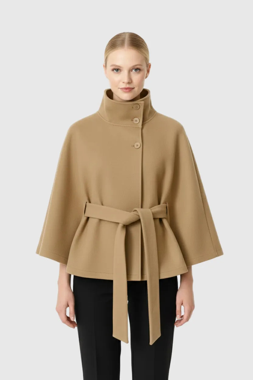 Women’s Casual Work Jacket with Belted Waist