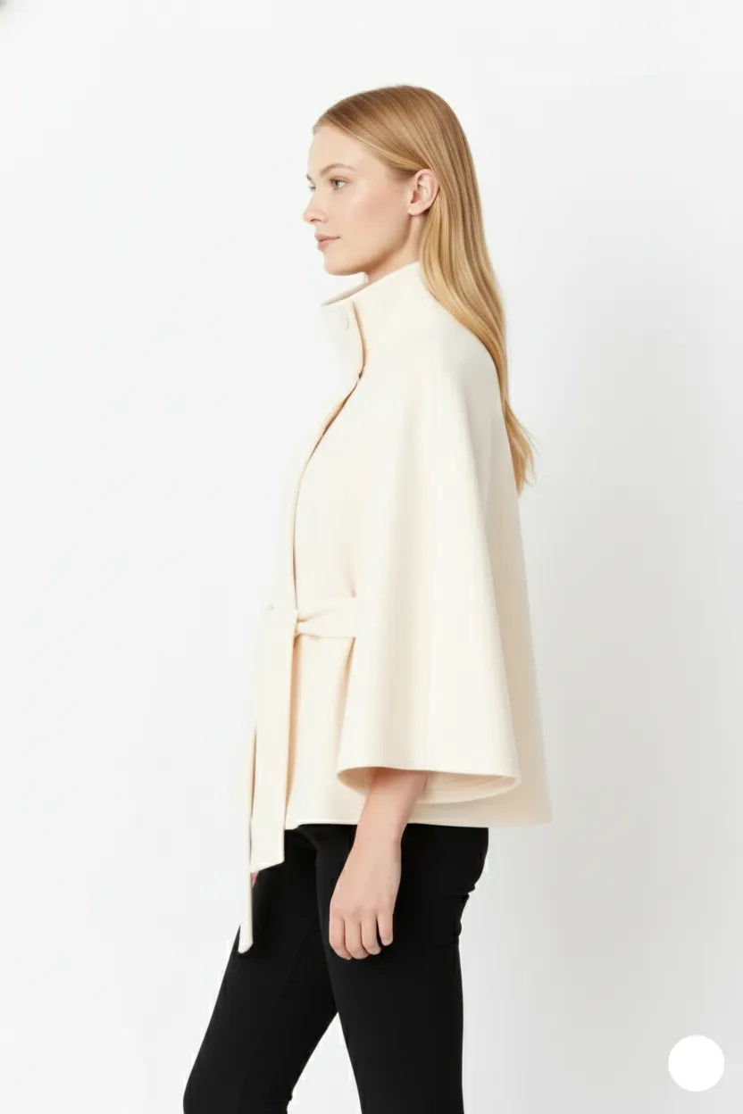 Women’s Casual Work Jacket with Belted Waist