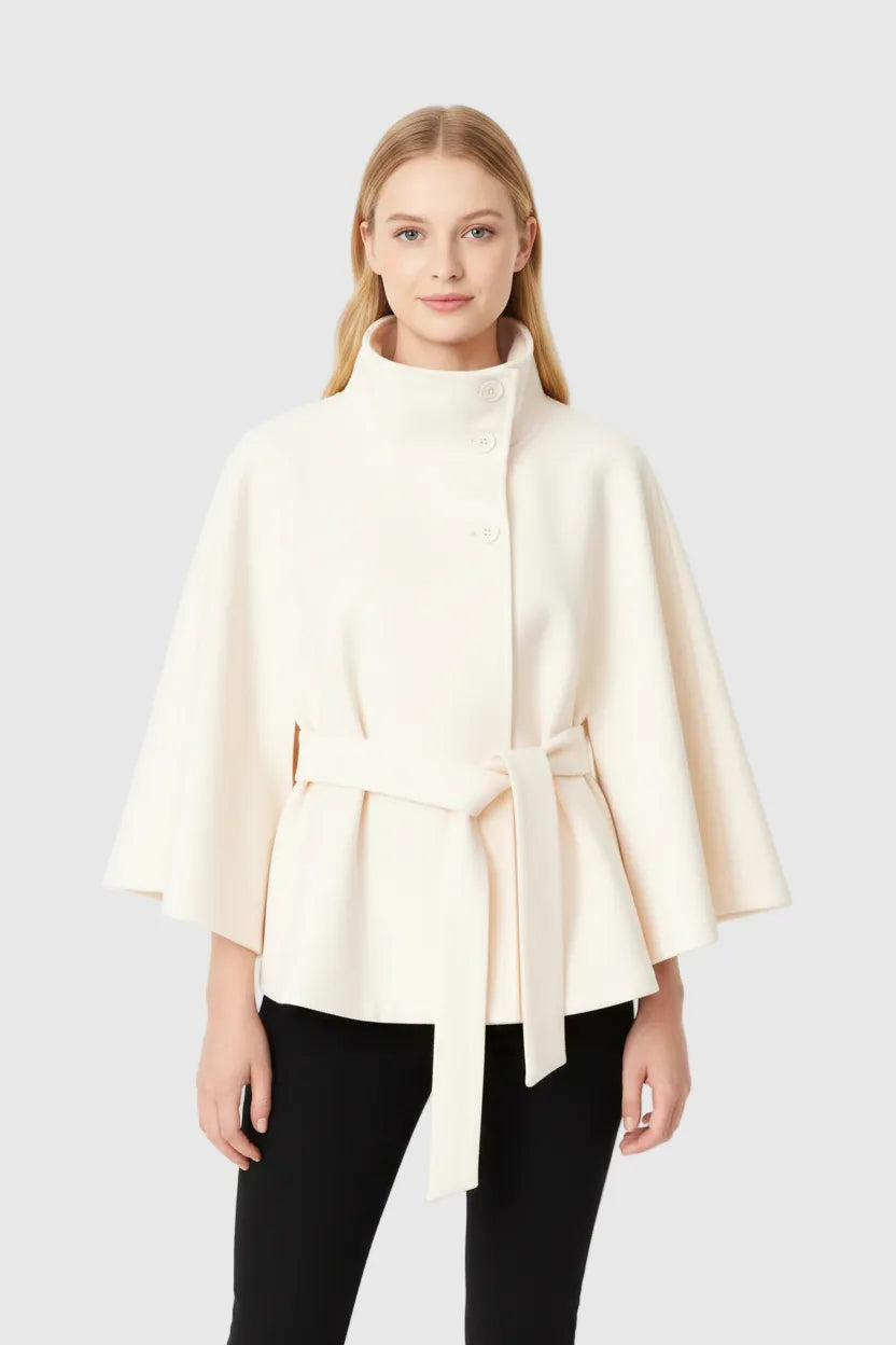 Women’s Casual Work Jacket with Belted Waist
