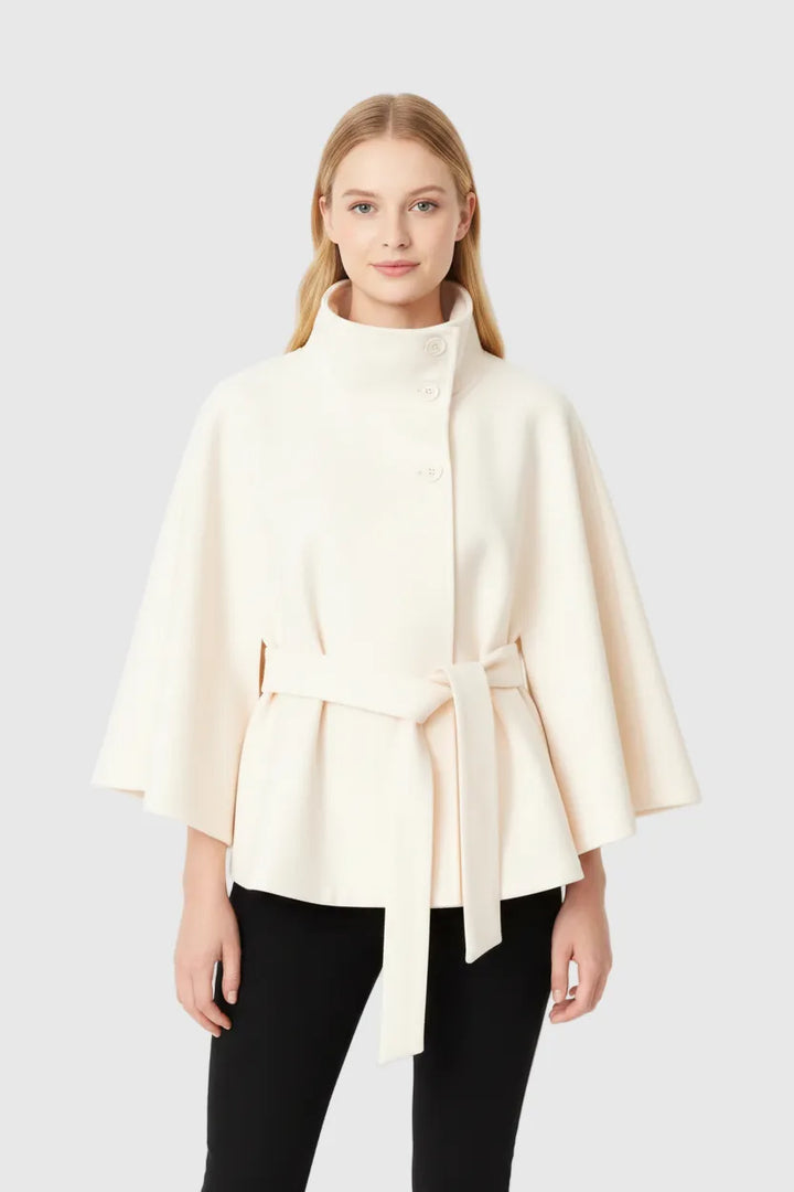 Women’s Casual Work Jacket with Belted Waist