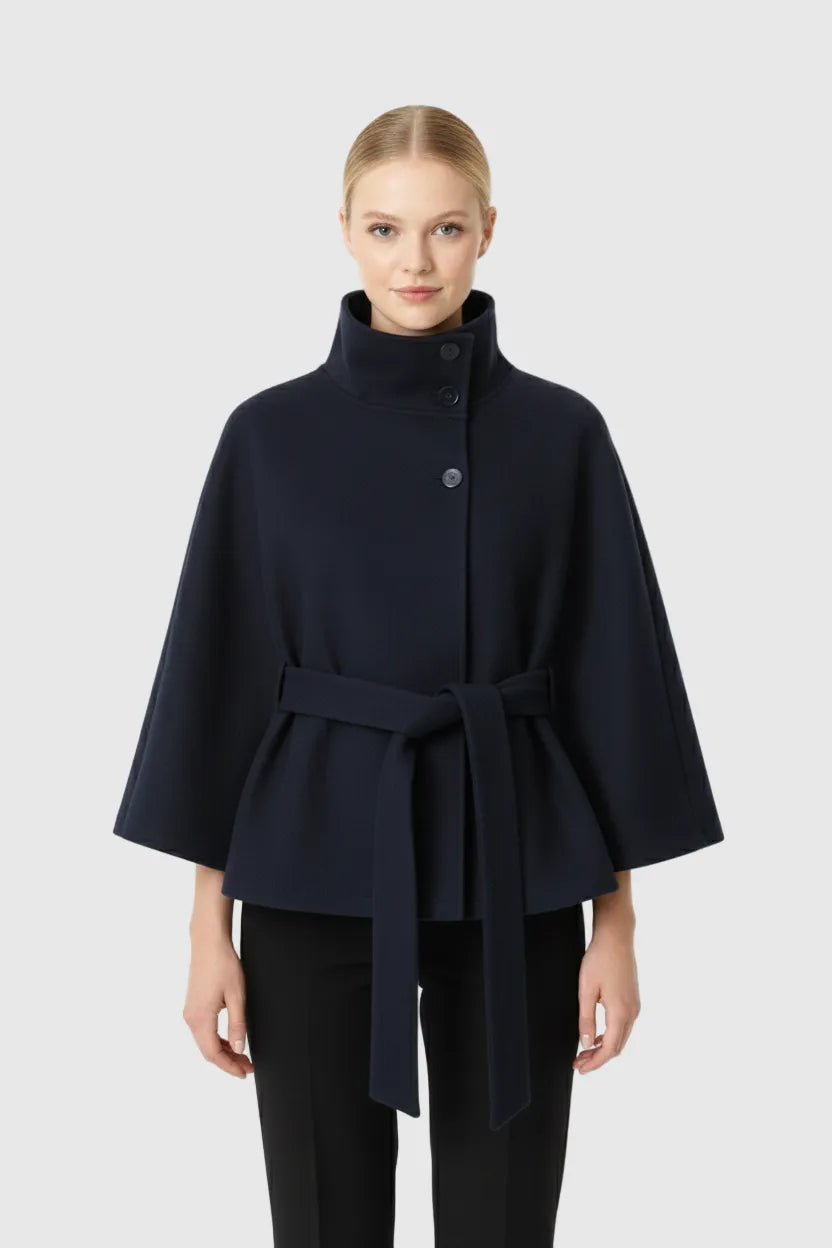 Women’s Casual Work Jacket with Belted Waist