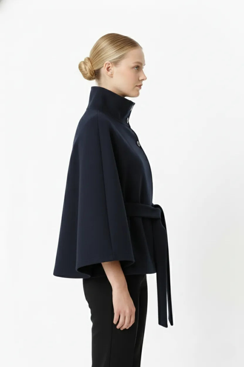 Women’s Casual Work Jacket with Belted Waist