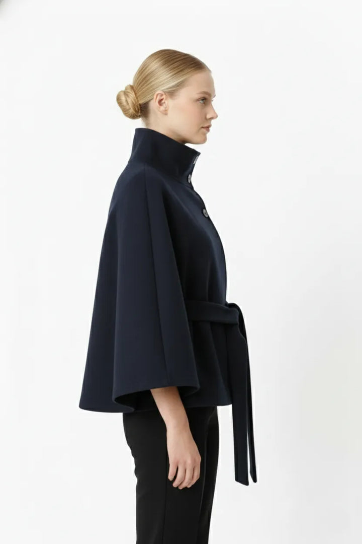 Women’s Casual Work Jacket with Belted Waist