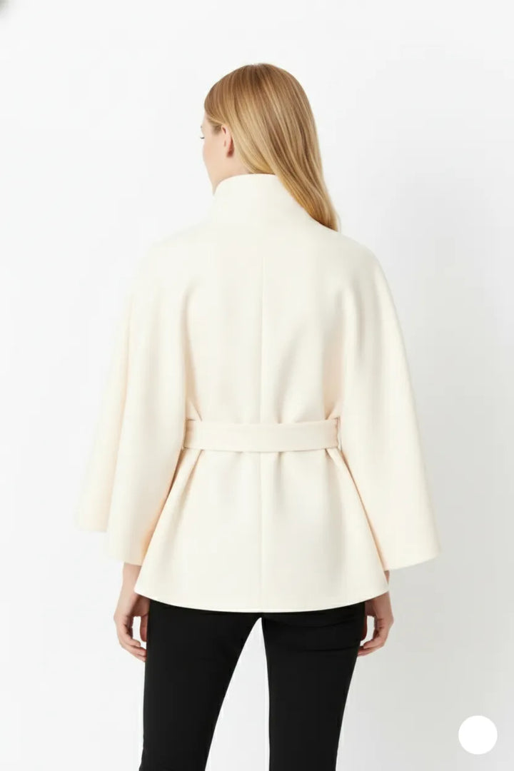 Women’s Casual Work Jacket with Belted Waist