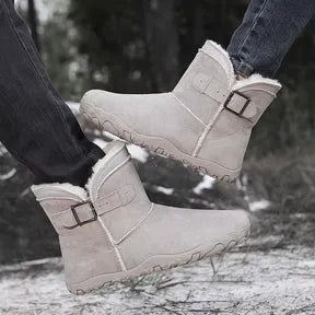 Women's Chunky Ankle Boots with Fur Lining