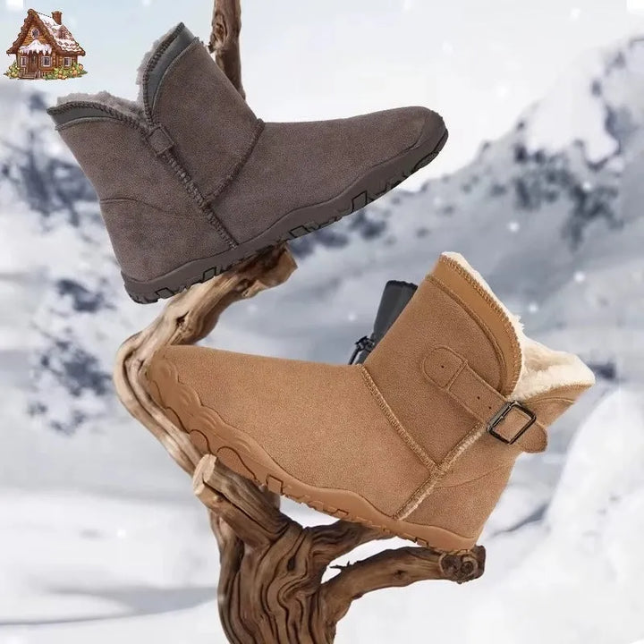 Women's Chunky Ankle Boots with Fur Lining