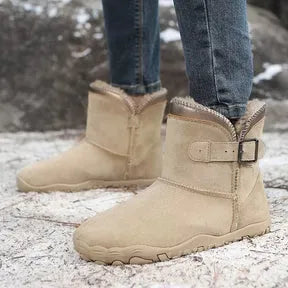 Women's Chunky Ankle Boots with Fur Lining