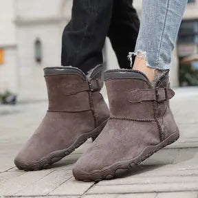 Women's Chunky Ankle Boots with Fur Lining
